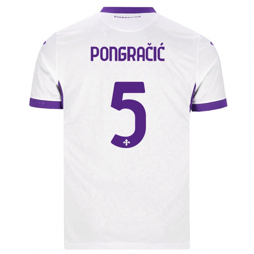 Danxen Homem Camisola Marin Pongracic #5 Branco Roxo Alternativa 2026/27 Camisa Brasil