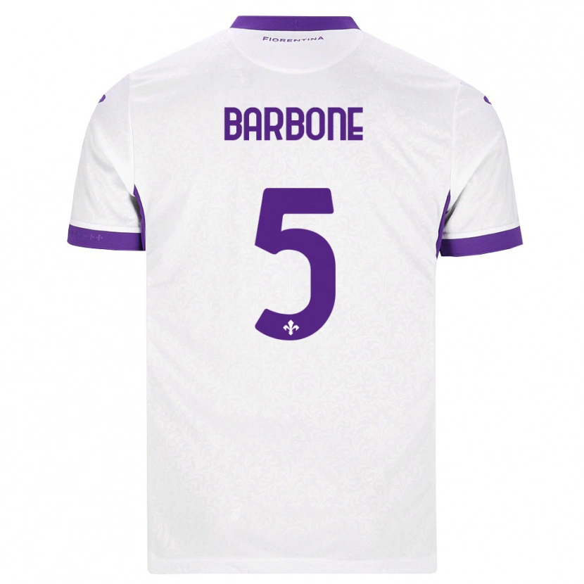 Danxen Homem Camisola Mattia Barbone #5 Branco Roxo Alternativa 2026/27 Camisa Brasil