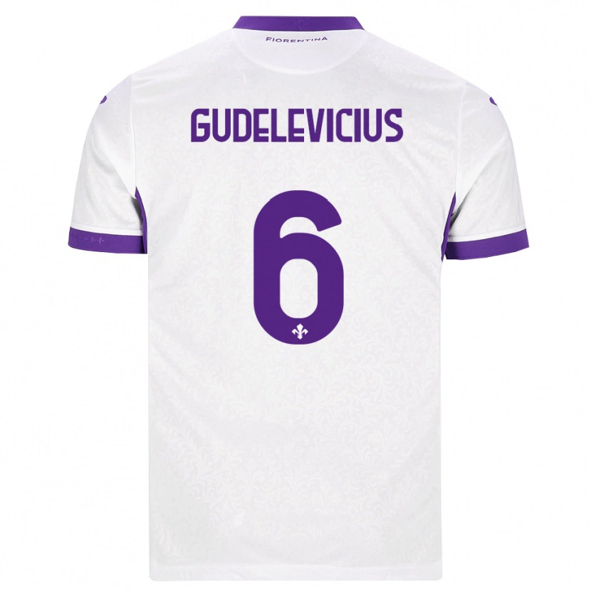 Danxen Homem Camisola Ernestas Gudelevicius #6 Branco Roxo Alternativa 2026/27 Camisa Brasil