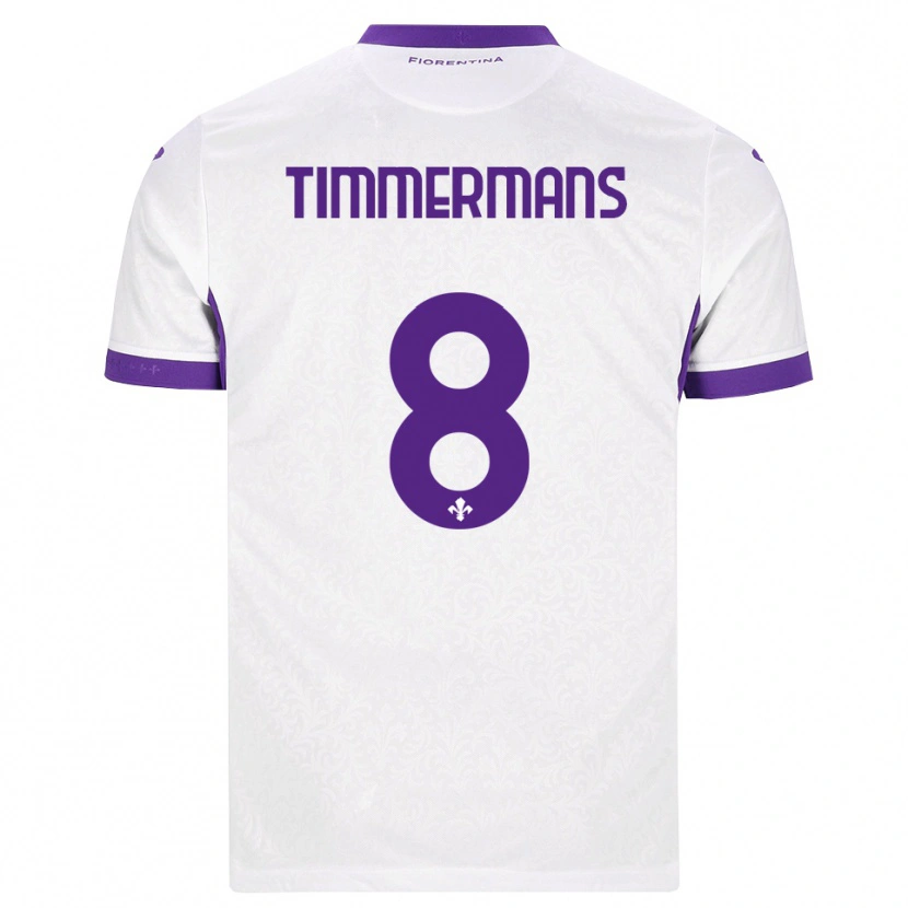 Danxen Homem Camisola Loric Timmermans #8 Branco Roxo Alternativa 2026/27 Camisa Brasil