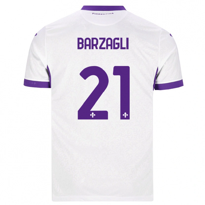 Danxen Homem Camisola Mattia Barzagli #21 Branco Roxo Alternativa 2026/27 Camisa Brasil