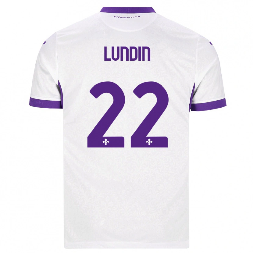 Danxen Homem Camisola Karin Lundin #22 Branco Roxo Alternativa 2026/27 Camisa Brasil