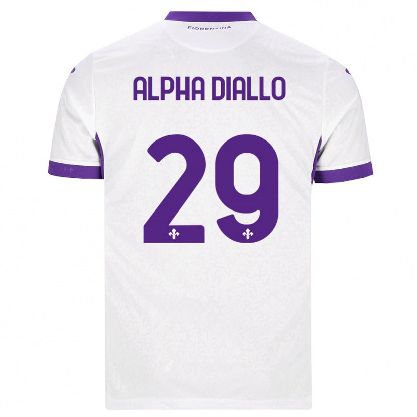 Danxen Homem Camisola Alpha Diallo #29 Branco Roxo Alternativa 2026/27 Camisa Brasil
