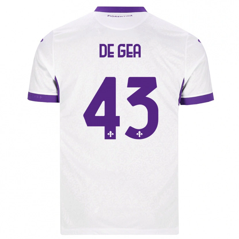 Danxen Homem Camisola David De Gea #43 Branco Roxo Alternativa 2026/27 Camisa Brasil