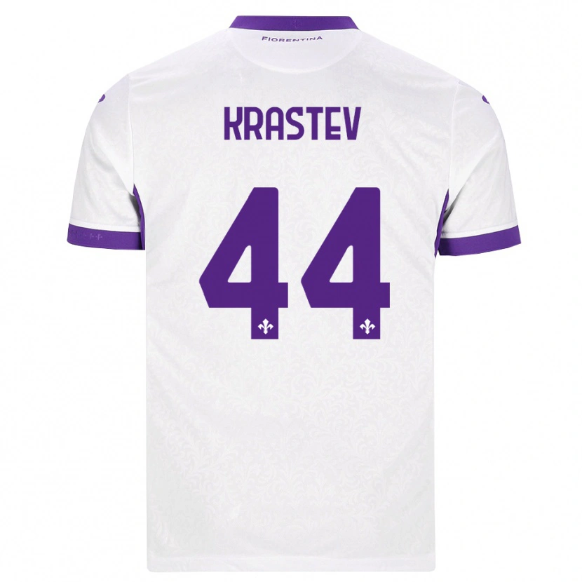 Danxen Homem Camisola Dimo Krastev #44 Branco Roxo Alternativa 2026/27 Camisa Brasil
