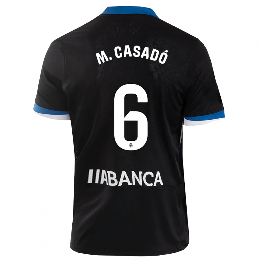 Danxen Mulher Camisola Marc Casadó #6 Preto Branco Azul Alternativa 2026/27 Camisa Brasil