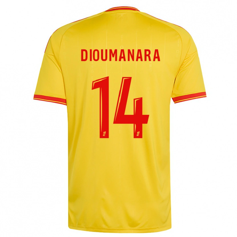 Danxen Mulher Camisola Sidi Dioumanara #14 Dourado Laranja Vermelho Principal 2026/27 Camisa Brasil