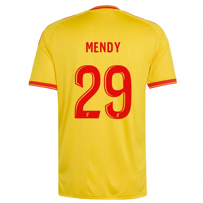 Danxen Mulher Camisola Noëlie Mendy #29 Dourado Laranja Vermelho Principal 2026/27 Camisa Brasil