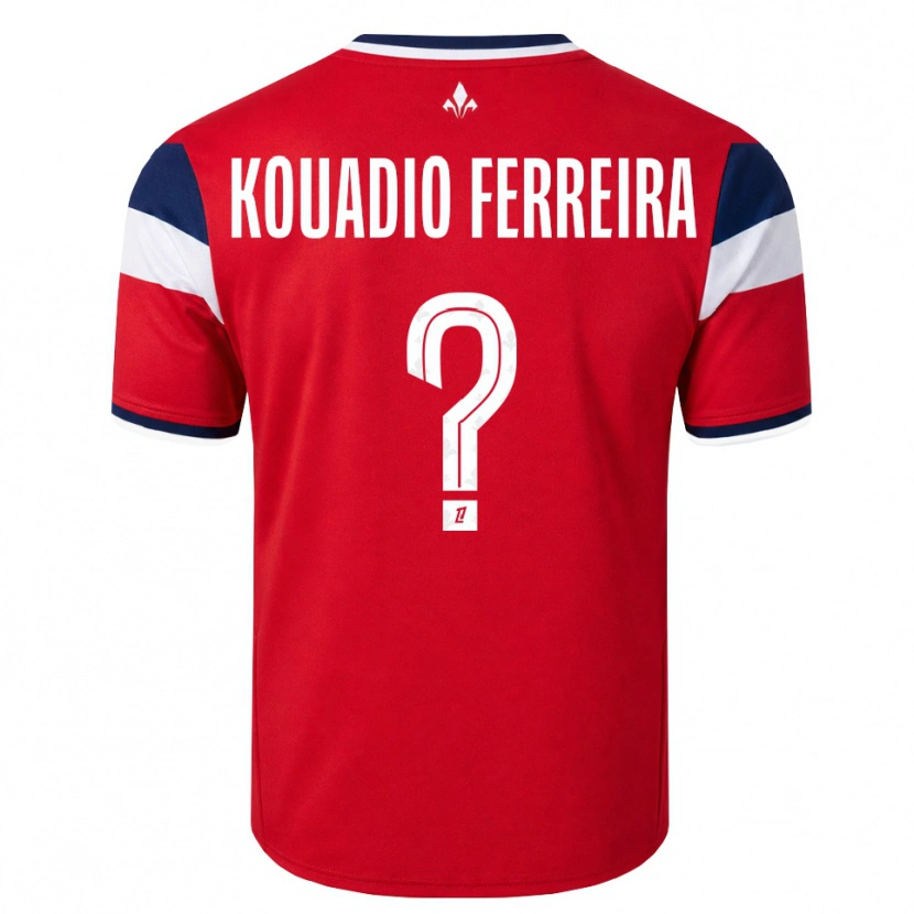Danxen Mulher Camisola Wilfrid Kouadio Ferreira #0 Vermelho Branco Azul Real Principal 2026/27 Camisa Brasil