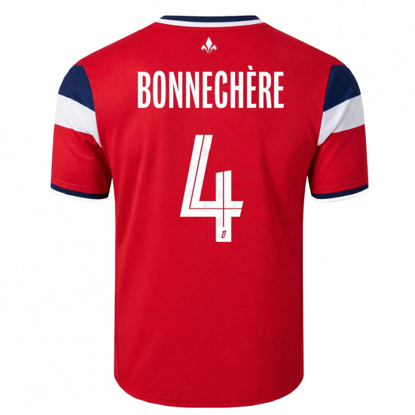 Danxen Mulher Camisola Victor Bonnechère #4 Vermelho Branco Azul Real Principal 2026/27 Camisa Brasil