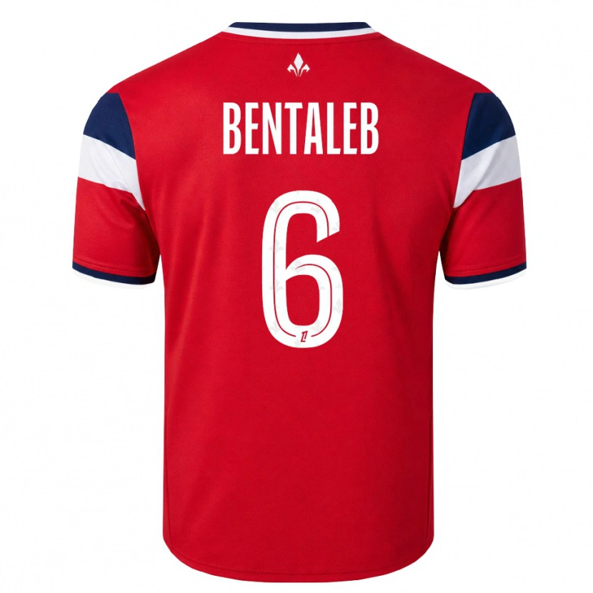 Danxen Mulher Camisola Nabil Bentaleb #6 Vermelho Branco Azul Real Principal 2026/27 Camisa Brasil