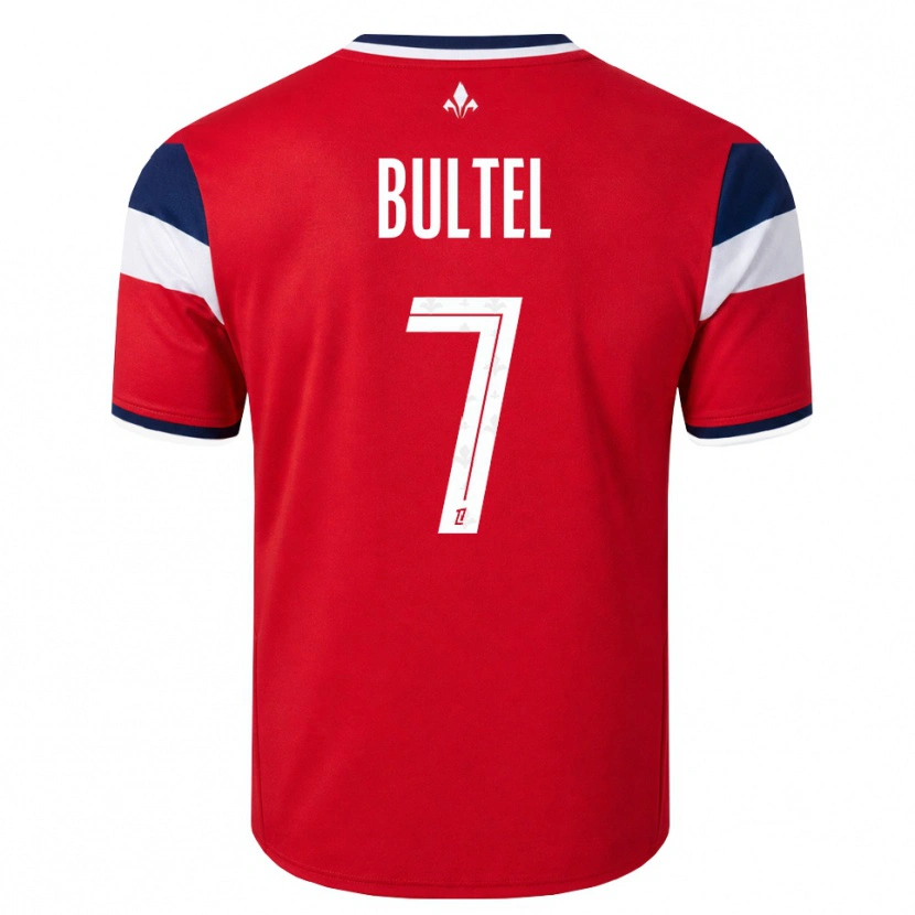 Danxen Mulher Camisola Ludivine Bultel #7 Vermelho Branco Azul Real Principal 2026/27 Camisa Brasil