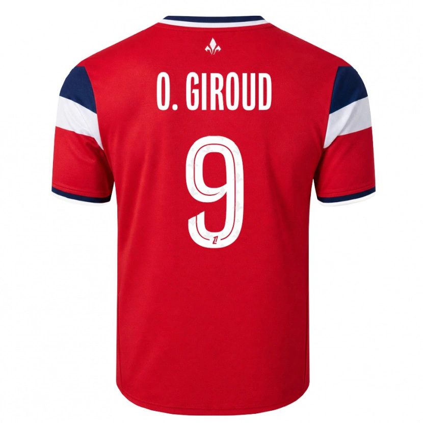 Danxen Mulher Camisola Olivier Giroud #9 Vermelho Branco Azul Real Principal 2026/27 Camisa Brasil