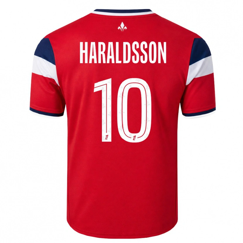 Danxen Mulher Camisola Hákon Arnar Haraldsson #10 Vermelho Branco Azul Real Principal 2026/27 Camisa Brasil