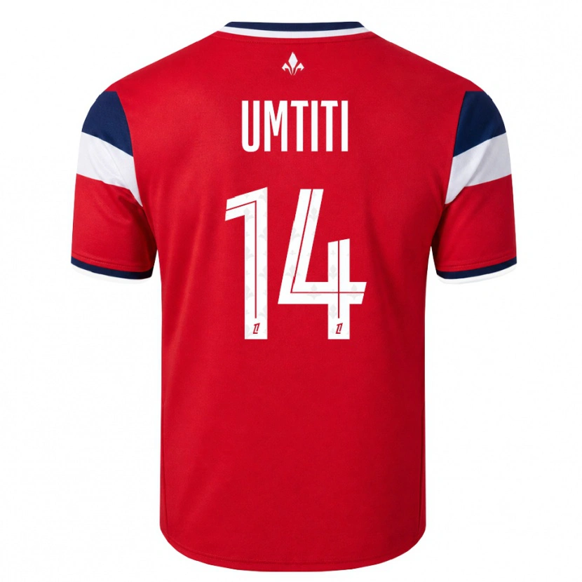 Danxen Mulher Camisola Samuel Umtiti #14 Vermelho Branco Azul Real Principal 2026/27 Camisa Brasil