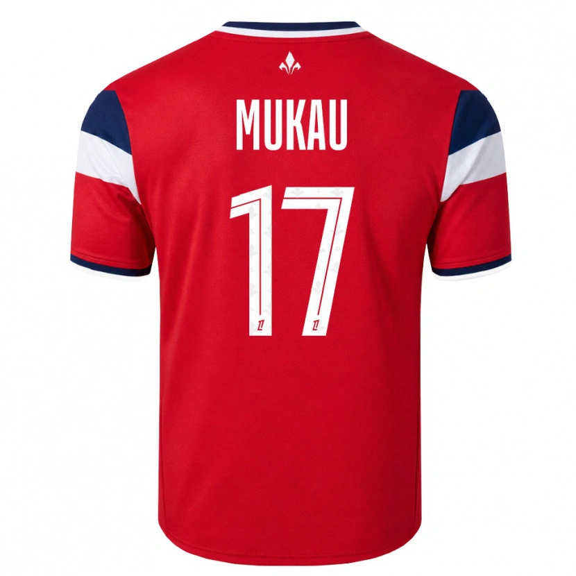 Danxen Mulher Camisola Ngal'ayel Mukau #17 Vermelho Branco Azul Real Principal 2026/27 Camisa Brasil