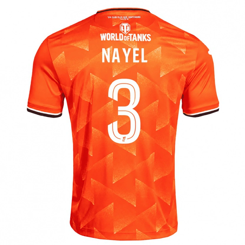 Danxen Mulher Camisola Lucas Nayel #3 Laranja Branco Preto Principal 2026/27 Camisa Brasil