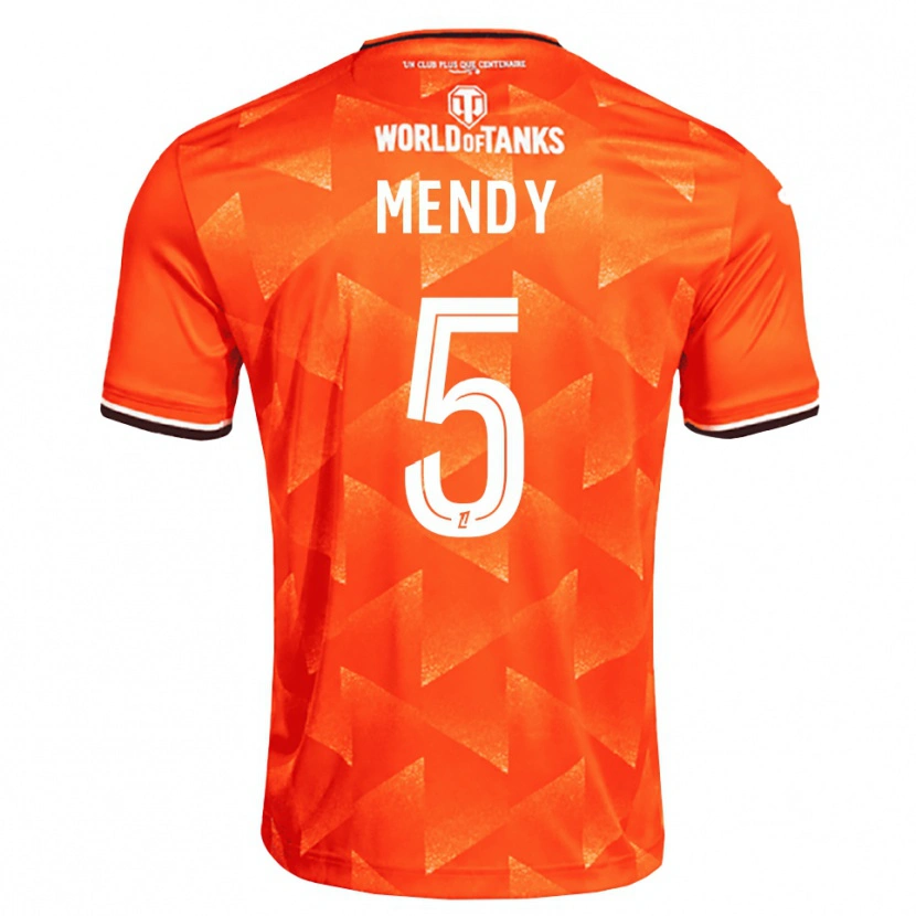 Danxen Mulher Camisola Benjamin Mendy #5 Laranja Branco Preto Principal 2026/27 Camisa Brasil