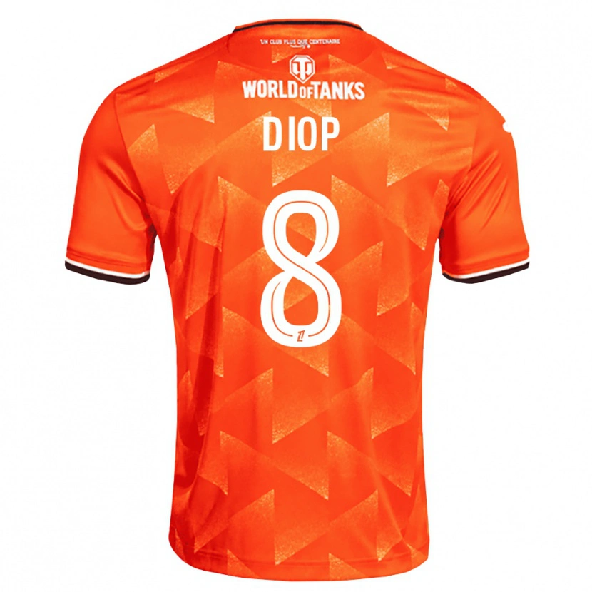 Danxen Mulher Camisola Samba Diop #8 Laranja Branco Preto Principal 2026/27 Camisa Brasil