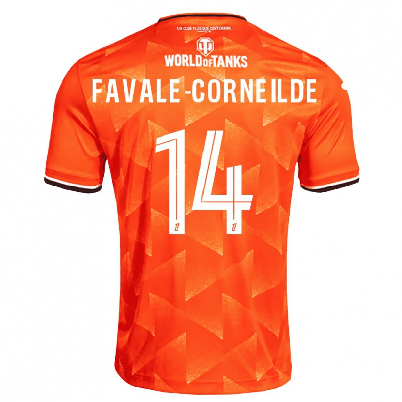Danxen Mulher Camisola Gianni Favale-Corneilde #14 Laranja Branco Preto Principal 2026/27 Camisa Brasil