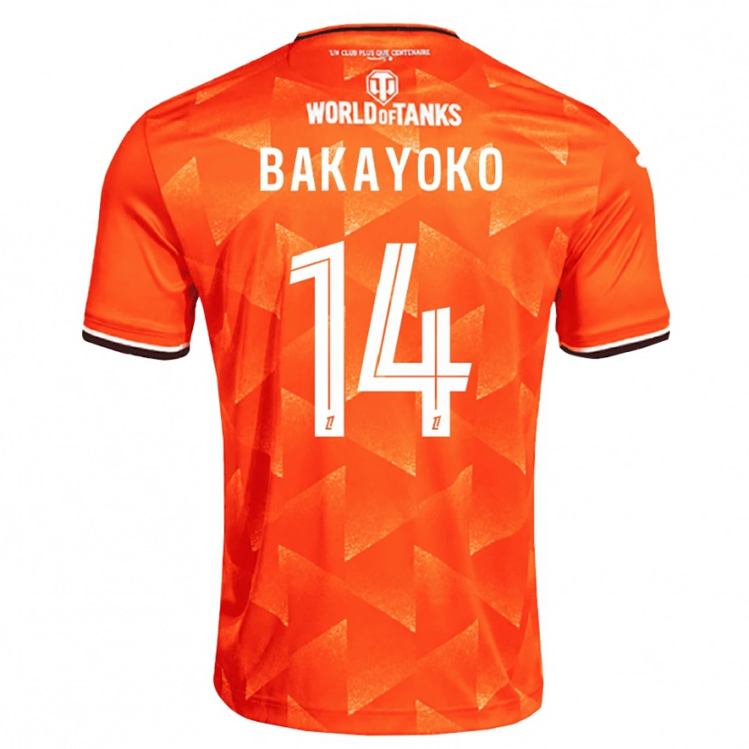 Danxen Mulher Camisola Tiemoué Bakayoko #14 Laranja Branco Preto Principal 2026/27 Camisa Brasil