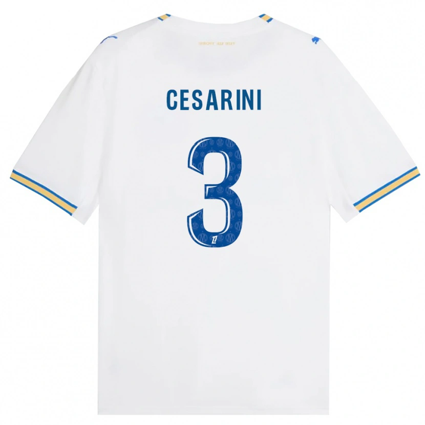 Danxen Mulher Camisola Gaëtan Cesarini #3 Azul Dodger Branco Principal 2026/27 Camisa Brasil