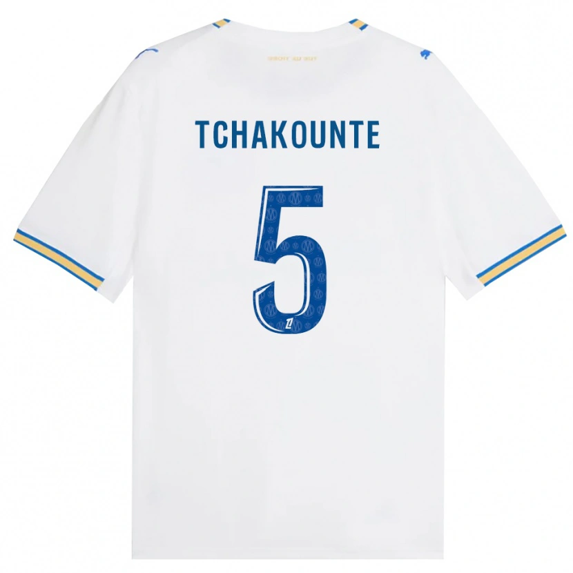 Danxen Mulher Camisola Annaëlle Tchakounté #5 Azul Dodger Branco Principal 2026/27 Camisa Brasil