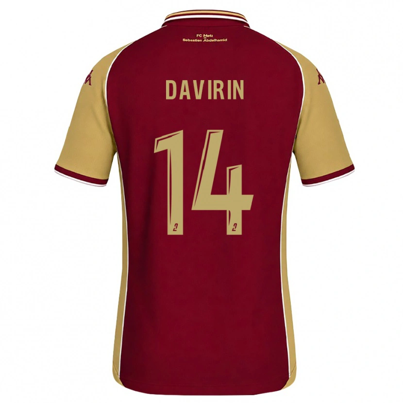 Danxen Mulher Camisola Pierre-Alexandre Davirin #14 Dourado Vermelho Escuro Principal 2026/27 Camisa Brasil
