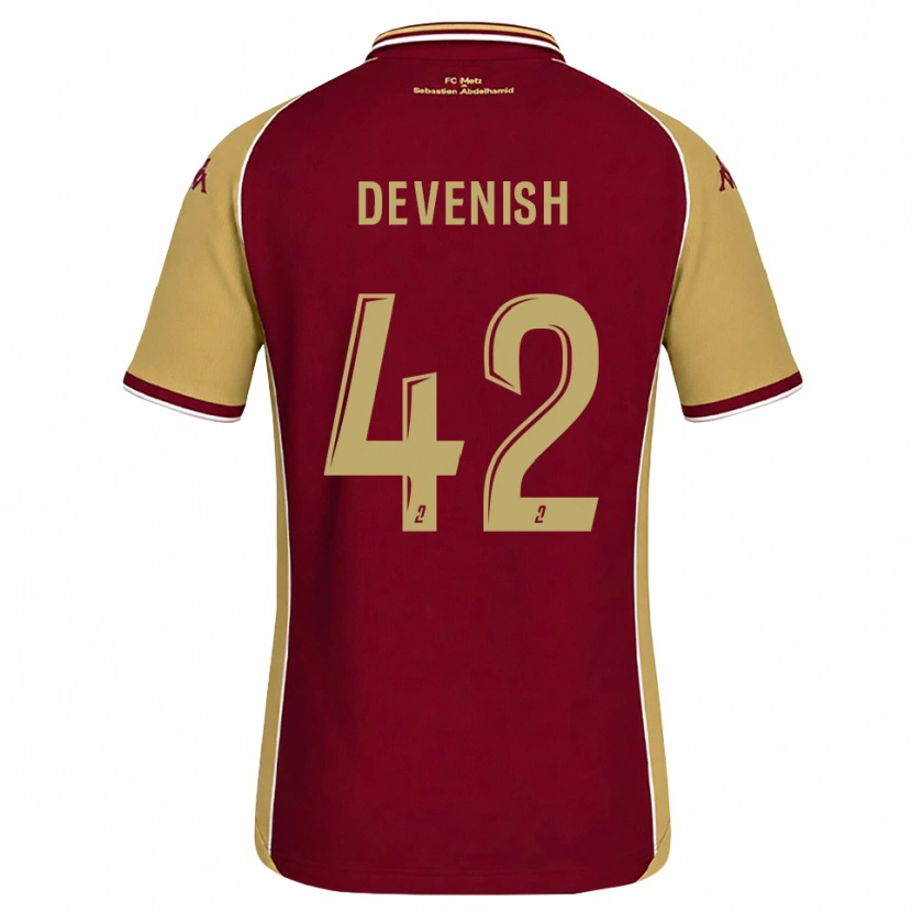 Danxen Mulher Camisola Cristian Devenish #42 Dourado Vermelho Escuro Principal 2026/27 Camisa Brasil