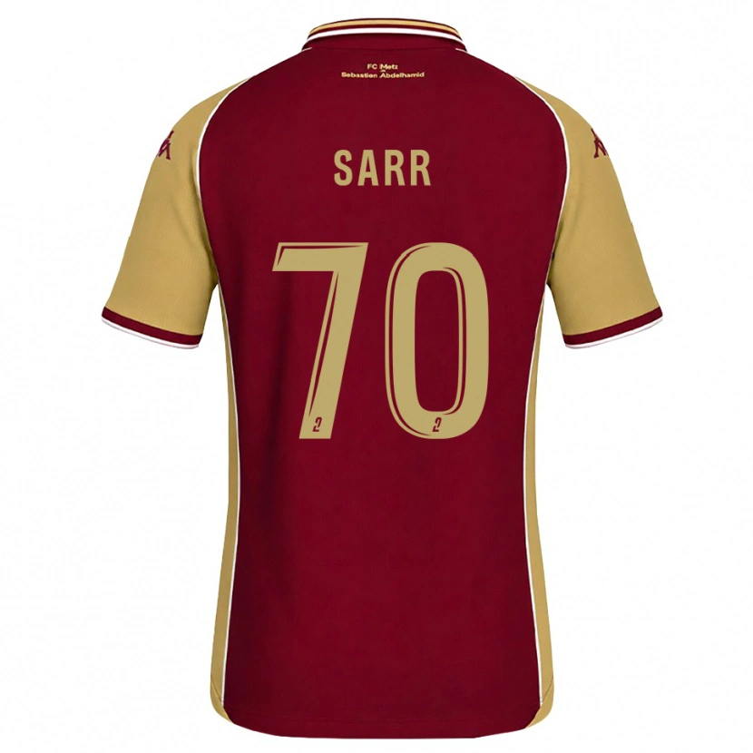 Danxen Mulher Camisola Bouna Sarr #70 Dourado Vermelho Escuro Principal 2026/27 Camisa Brasil