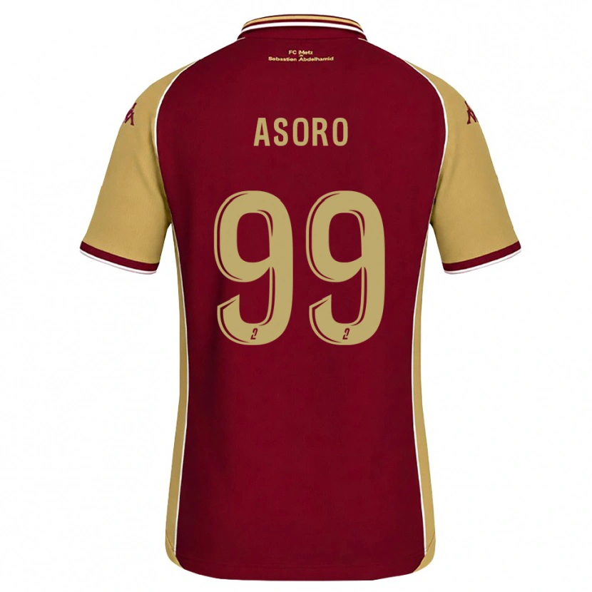 Danxen Mulher Camisola Joel Asoro #99 Dourado Vermelho Escuro Principal 2026/27 Camisa Brasil
