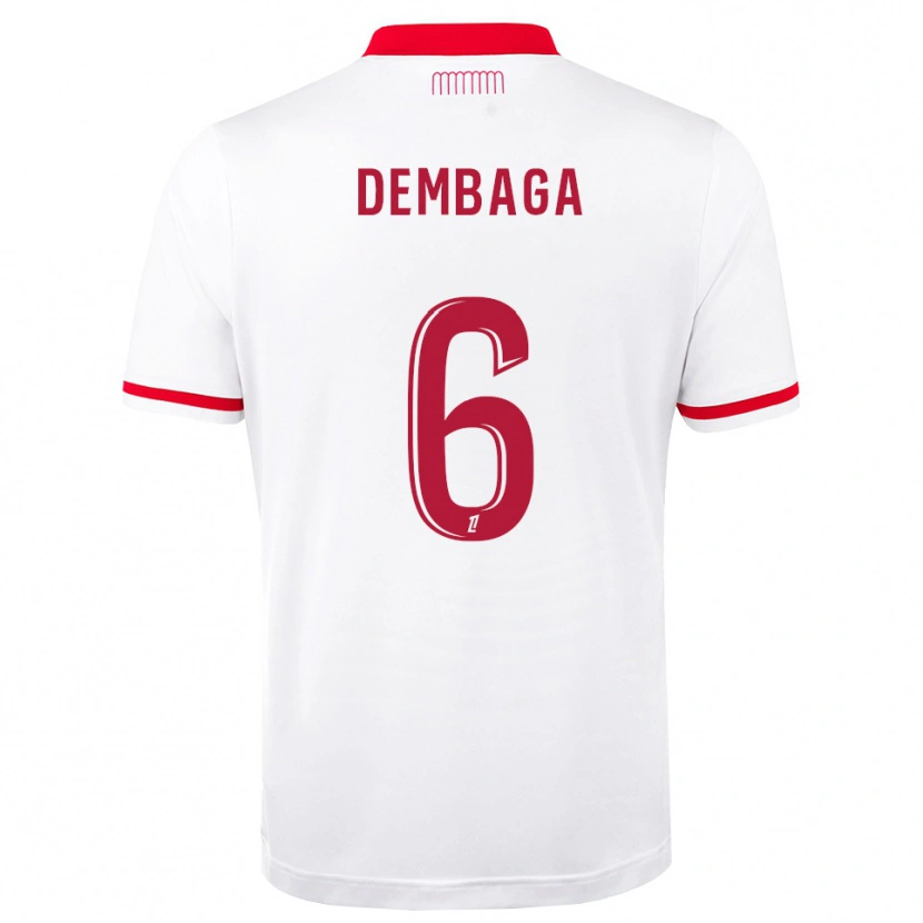 Danxen Mulher Camisola Boubakar Dembaga #6 Vermelho Branco Principal 2026/27 Camisa Brasil
