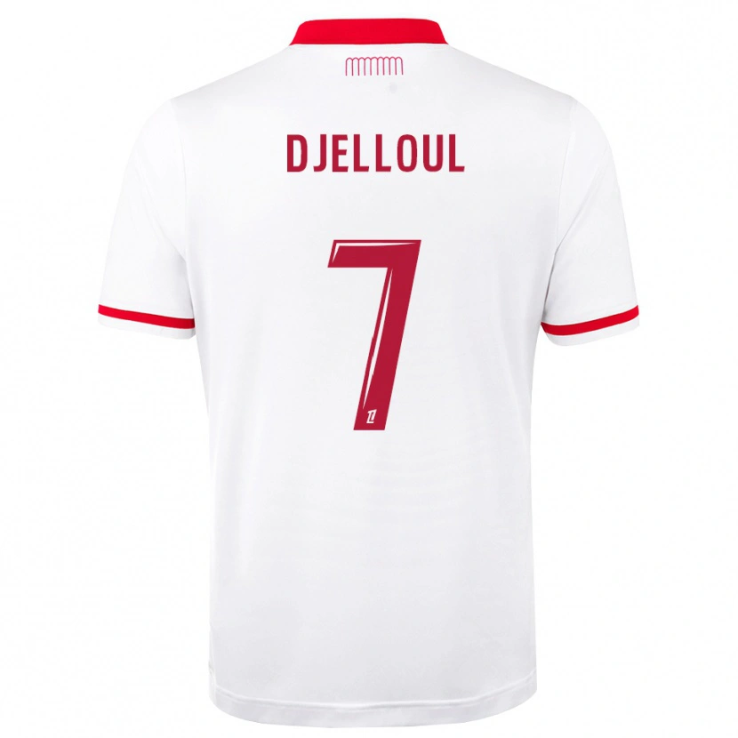 Danxen Mulher Camisola Jassim Djelloul #7 Vermelho Branco Principal 2026/27 Camisa Brasil