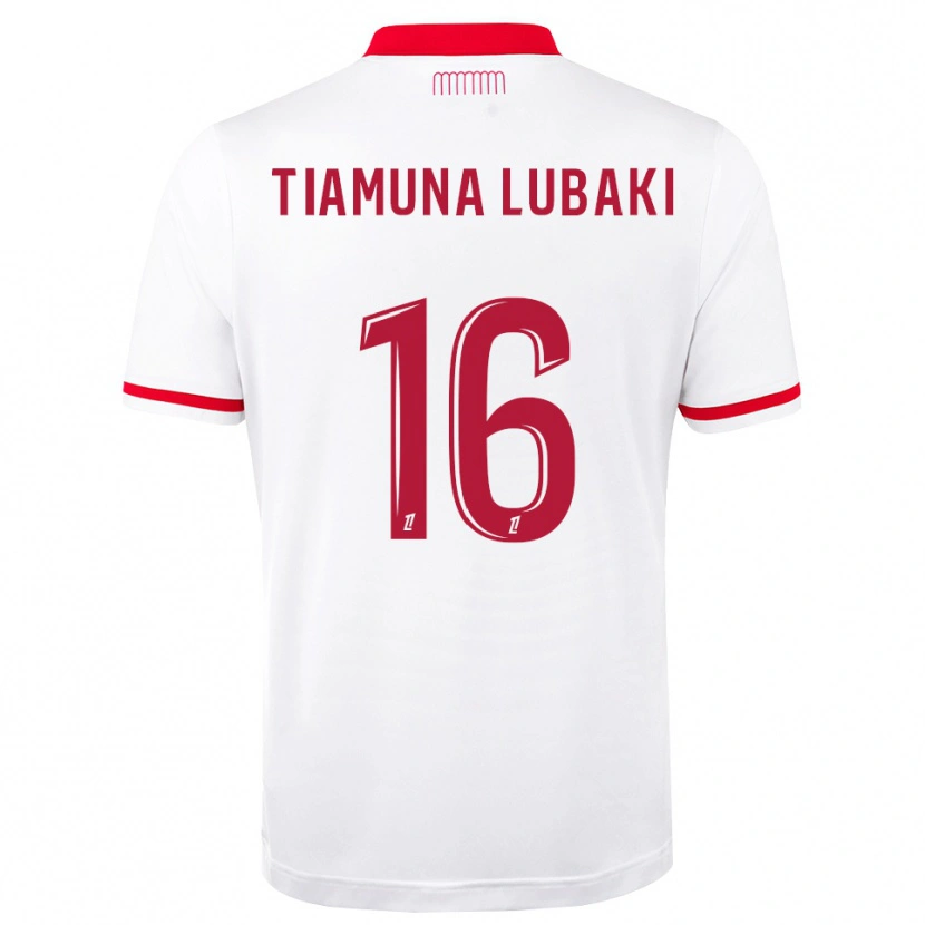 Danxen Mulher Camisola Loïc Tiamuna Lubaki #16 Vermelho Branco Principal 2026/27 Camisa Brasil