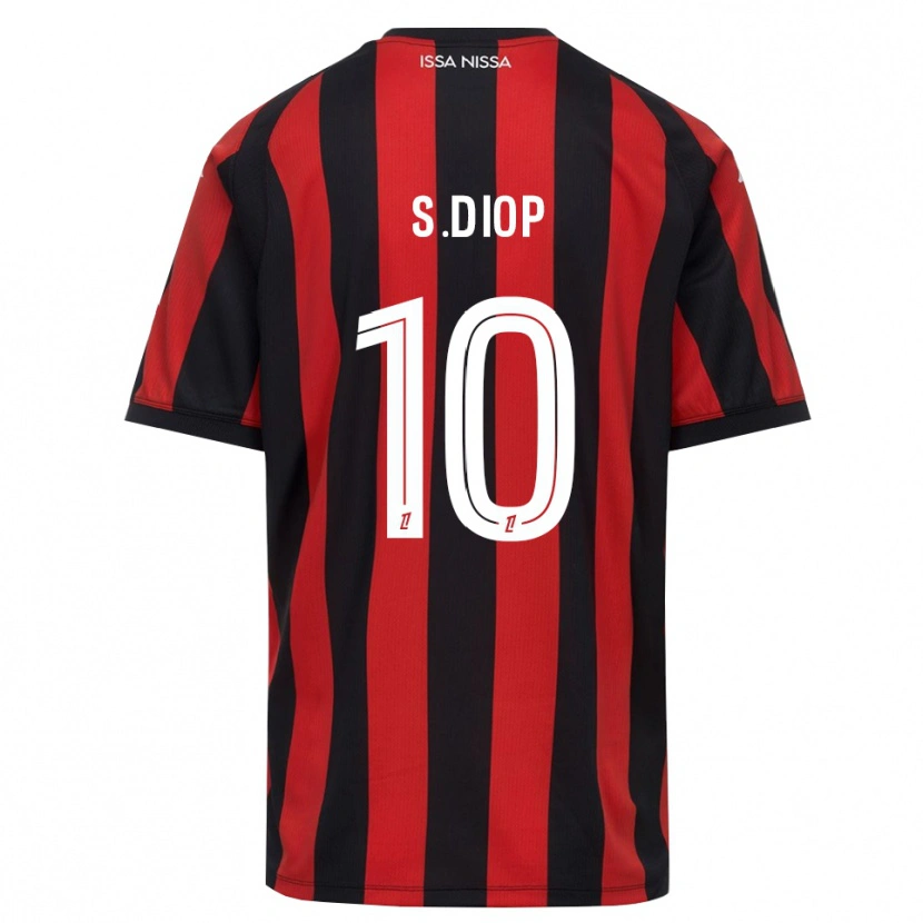 Danxen Mulher Camisola Sofiane Diop #10 Vermelho Preto Branco Principal 2026/27 Camisa Brasil