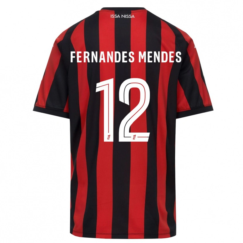 Danxen Mulher Camisola Mathis Fernandes Mendes #12 Vermelho Preto Branco Principal 2026/27 Camisa Brasil