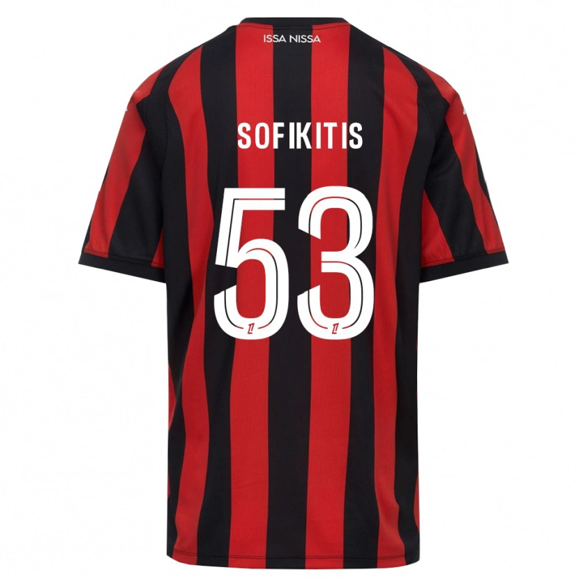 Danxen Mulher Camisola Yanis Sofikitis #53 Vermelho Preto Branco Principal 2026/27 Camisa Brasil