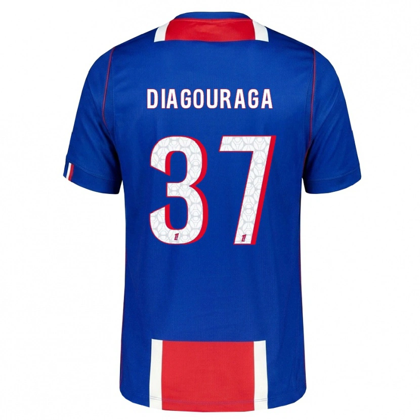 Danxen Mulher Camisola Toumani Diagouraga #37 Vermelho Branco Azul Principal 2026/27 Camisa Brasil