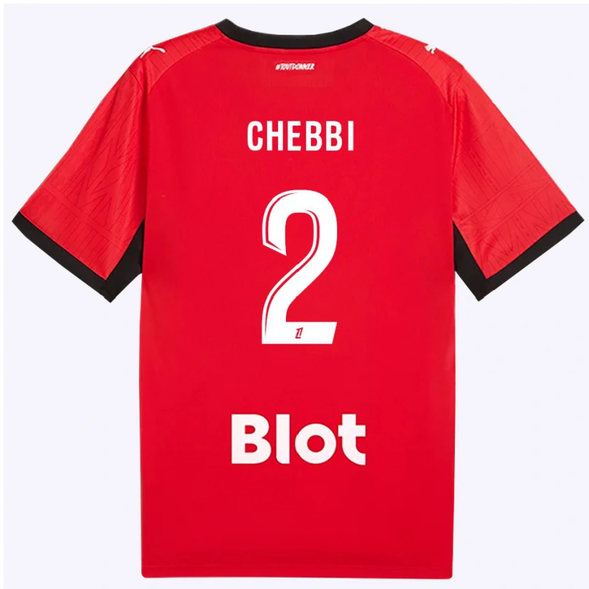 Danxen Mulher Camisola Mohamed Chebbi #2 Vermelho Preto Branco Principal 2026/27 Camisa Brasil