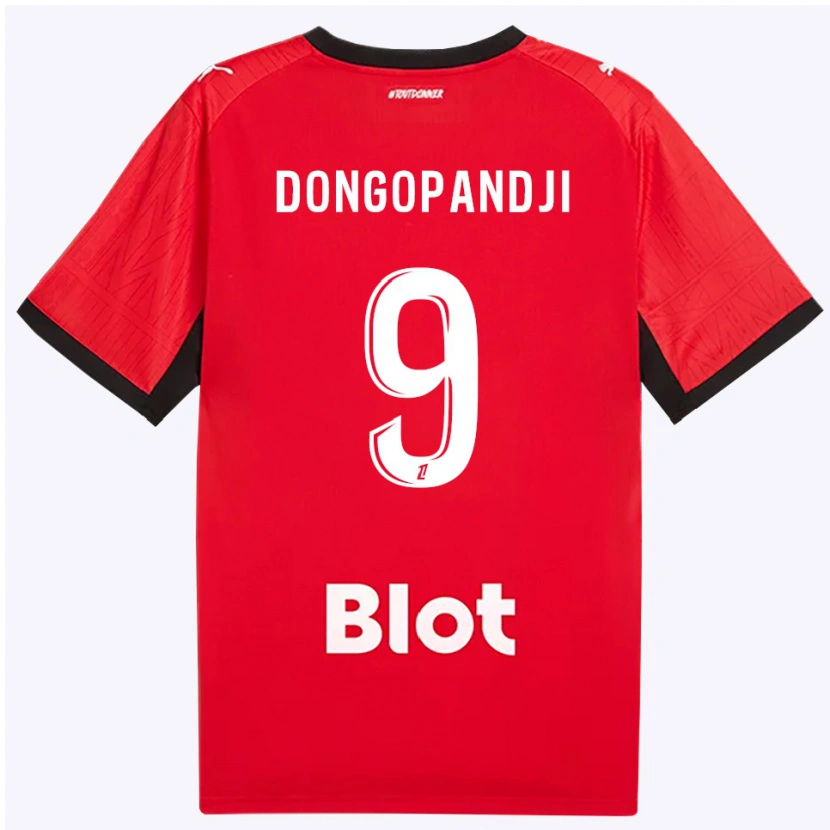 Danxen Mulher Camisola Kelvin Dongopandji #9 Vermelho Preto Branco Principal 2026/27 Camisa Brasil