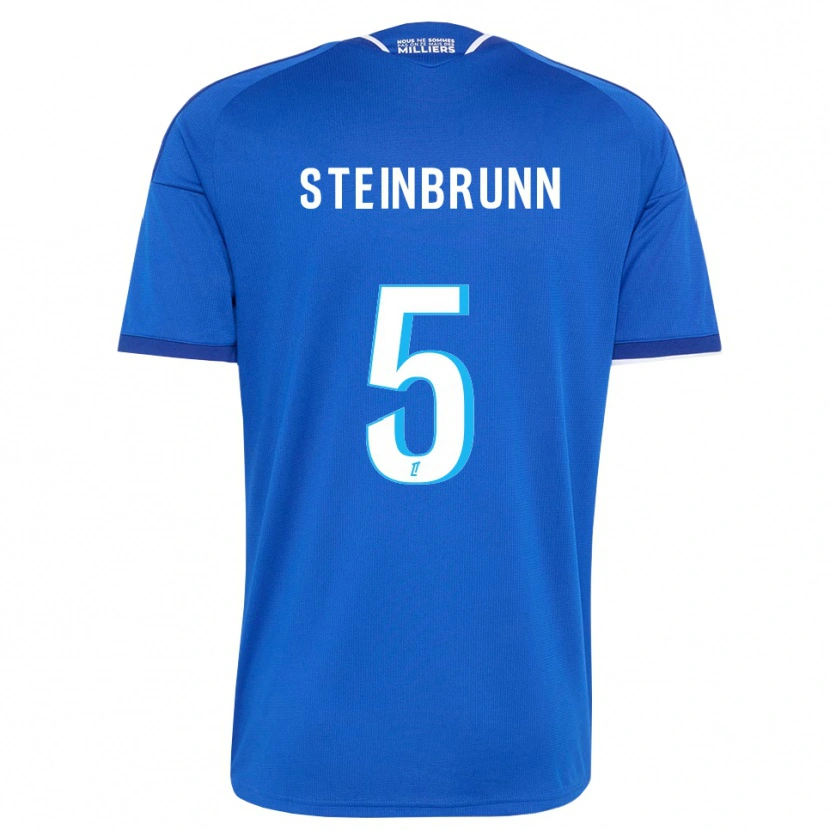 Danxen Mulher Camisola Théo Steinbrunn #5 Azul Real Branco Principal 2026/27 Camisa Brasil
