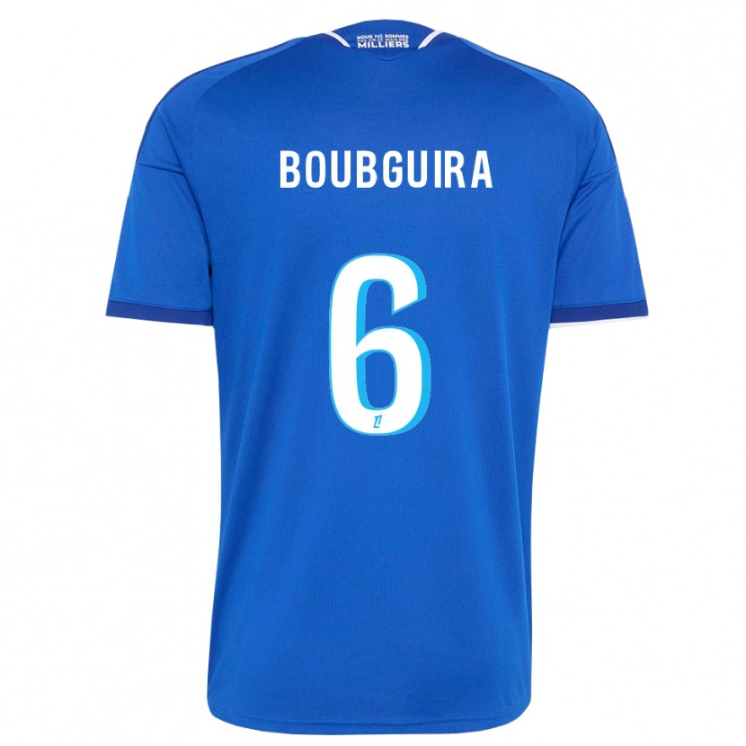 Danxen Mulher Camisola Fahim Boubguira #6 Azul Real Branco Principal 2026/27 Camisa Brasil
