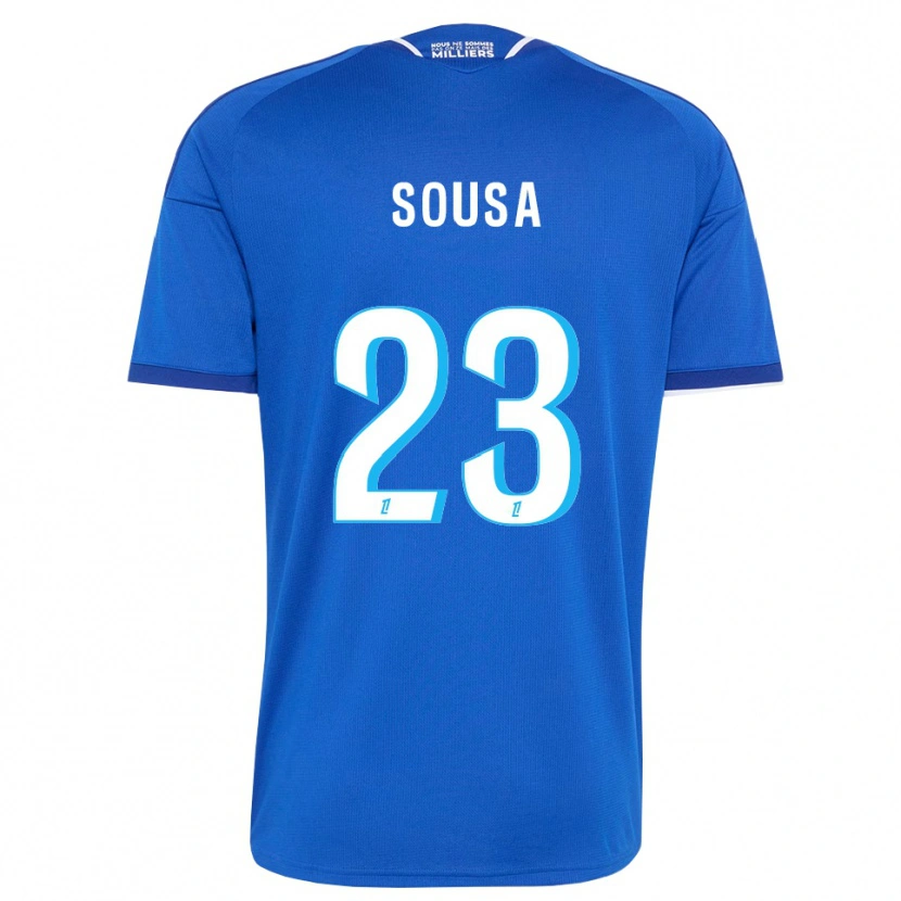 Danxen Mulher Camisola Diogo Sousa #23 Azul Real Branco Principal 2026/27 Camisa Brasil