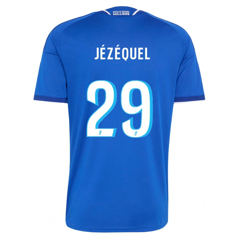 Danxen Mulher Camisola Emmy Jézéquel #29 Azul Real Branco Principal 2026/27 Camisa Brasil