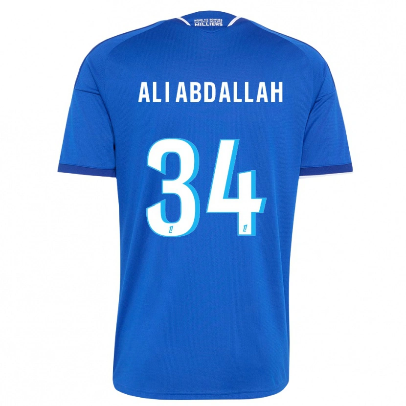 Danxen Mulher Camisola Aboubacar Ali Abdallah #34 Azul Real Branco Principal 2026/27 Camisa Brasil