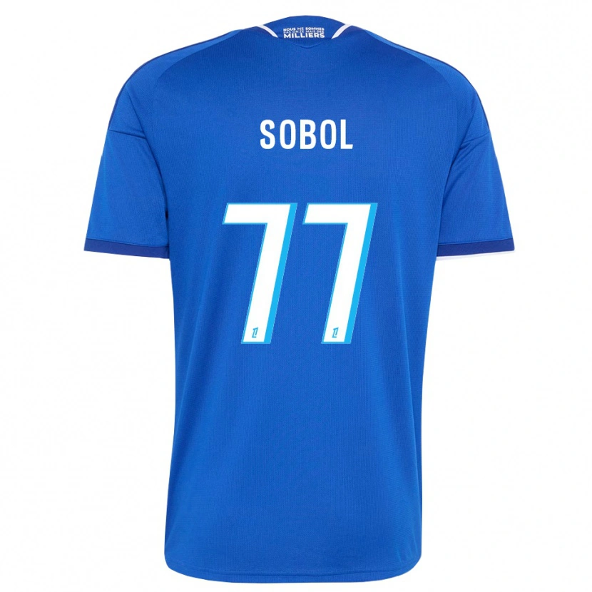 Danxen Mulher Camisola Eduard Sobol #77 Azul Real Branco Principal 2026/27 Camisa Brasil