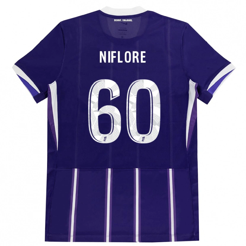 Danxen Mulher Camisola Mathys Niflore #60 Roxo Branco Principal 2026/27 Camisa Brasil