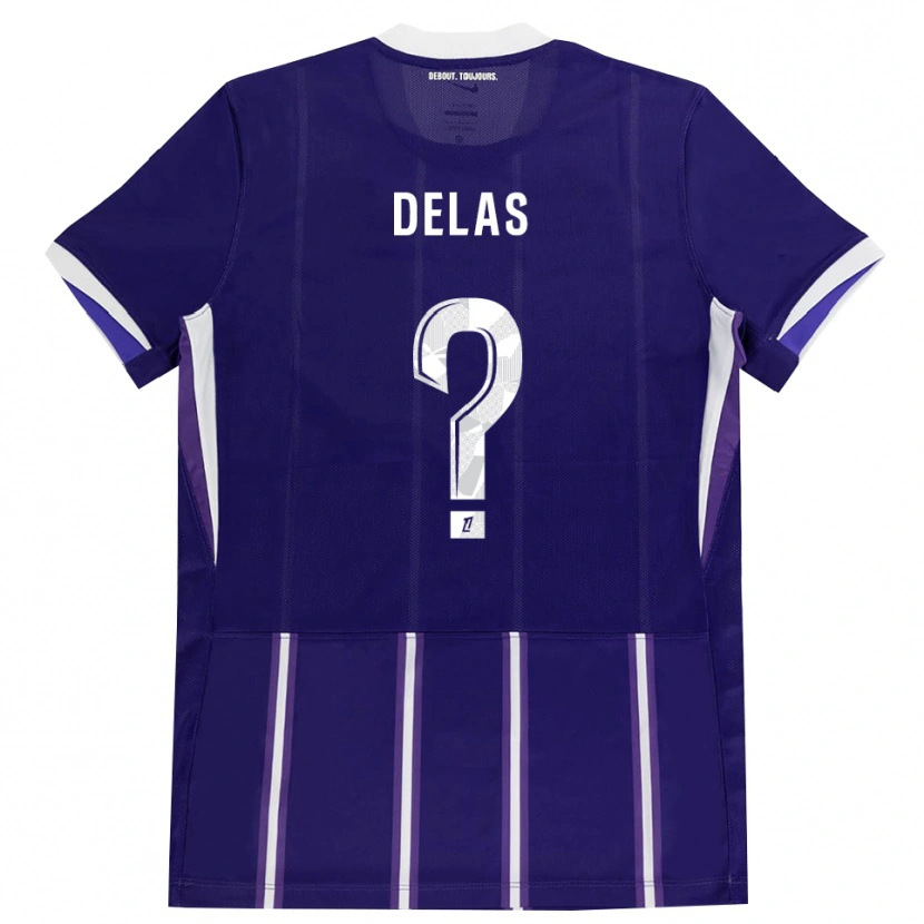 Danxen Mulher Camisola Amaury Delas #0 Roxo Branco Principal 2026/27 Camisa Brasil
