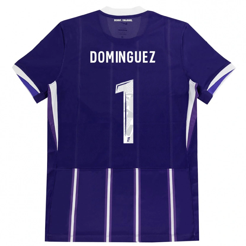 Danxen Mulher Camisola Álex Domínguez #1 Roxo Branco Principal 2026/27 Camisa Brasil
