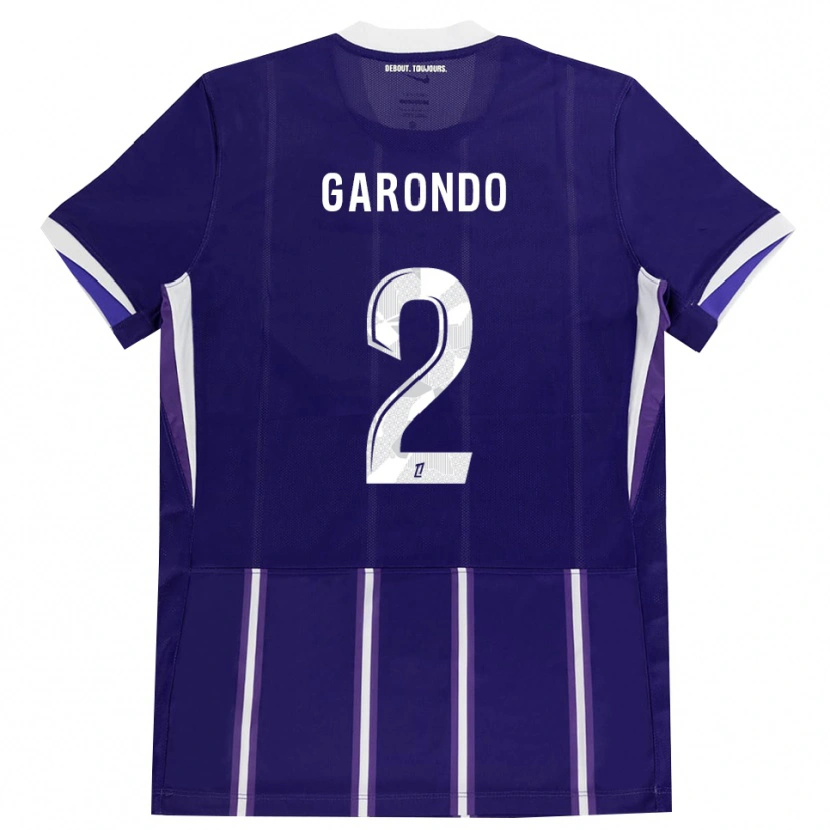 Danxen Mulher Camisola Thibaud Garondo #2 Roxo Branco Principal 2026/27 Camisa Brasil